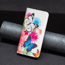 For Samsung Galaxy A23 5G Invisible Magnetic Painted Leather Phone Case(Two Butterflies)