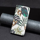 For Samsung Galaxy A23 5G Invisible Magnetic Painted Leather Phone Case(Red Leaves)