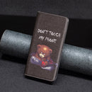 For Samsung Galaxy A23 5G Invisible Magnetic Painted Leather Phone Case(Bear)