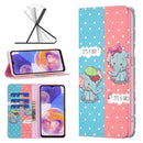 For Samsung Galaxy A23 5G Invisible Magnetic Painted Leather Phone Case(Elephant)