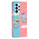 For Samsung Galaxy A23 5G Invisible Magnetic Painted Leather Phone Case(Elephant)