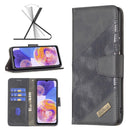 For Samsung Galaxy A23 5G Matching Color Crocodile Texture Leather Phone Case(Black)