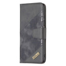 For Samsung Galaxy A23 5G Matching Color Crocodile Texture Leather Phone Case(Black)