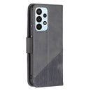 For Samsung Galaxy A23 5G Matching Color Crocodile Texture Leather Phone Case(Black)