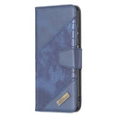 For Samsung Galaxy A23 5G Matching Color Crocodile Texture Leather Phone Case(Blue)