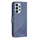 For Samsung Galaxy A23 5G Matching Color Crocodile Texture Leather Phone Case(Blue)