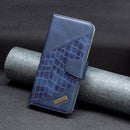 For Samsung Galaxy A23 5G Matching Color Crocodile Texture Leather Phone Case(Blue)