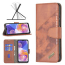 For Samsung Galaxy A23 5G Matching Color Crocodile Texture Leather Phone Case(Brown)