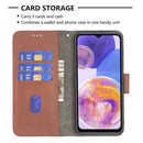 For Samsung Galaxy A23 5G Matching Color Crocodile Texture Leather Phone Case(Brown)