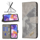 For Samsung Galaxy A23 5G Matching Color Crocodile Texture Leather Phone Case(Grey)