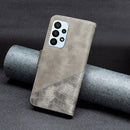 For Samsung Galaxy A23 5G Matching Color Crocodile Texture Leather Phone Case(Grey)