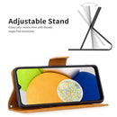 For Samsung Galaxy A03 166mm Lambskin Texture Pure Color Flip Leather Phone Case(Yellow)