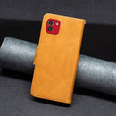 For Samsung Galaxy A03 166mm Lambskin Texture Pure Color Flip Leather Phone Case(Yellow)