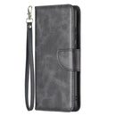 For Samsung Galaxy A03 166mm Lambskin Texture Pure Color Flip Leather Phone Case(Black)