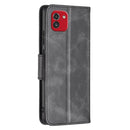 For Samsung Galaxy A03 166mm Lambskin Texture Pure Color Flip Leather Phone Case(Black)