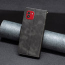 For Samsung Galaxy A03 166mm Lambskin Texture Pure Color Flip Leather Phone Case(Black)