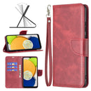 For Samsung Galaxy A03 166mm Lambskin Texture Pure Color Flip Leather Phone Case(Red)