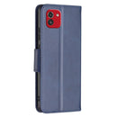 For Samsung Galaxy A03 166mm Lambskin Texture Pure Color Flip Leather Phone Case(Blue)