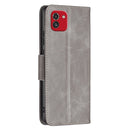 For Samsung Galaxy A03 166mm Lambskin Texture Pure Color Flip Leather Phone Case(Grey)