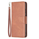 For Samsung Galaxy A03 166mm Lambskin Texture Pure Color Flip Leather Phone Case(Brown)