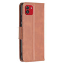 For Samsung Galaxy A03 166mm Lambskin Texture Pure Color Flip Leather Phone Case(Brown)