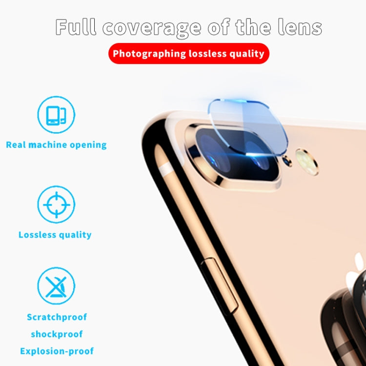 For iPhone 8 Plus / 7 Plus 9D Transparent Rear Camera Lens Protector Tempered Glass Film