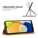 For Samsung Galaxy A03 166mm Rhombus Texture Magnetic Leather Phone Case(Yellow)