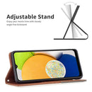 For Samsung Galaxy A03 166mm Rhombus Texture Magnetic Leather Phone Case(Brown)