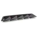 SSW007A-BK-R Black 2 in 1 Car Air Intake Scoop Bonnet Hood Vent Louver Cooling Panel Trim Set