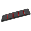 SSW007A-BK-R Black 2 in 1 Car Air Intake Scoop Bonnet Hood Vent Louver Cooling Panel Trim Set