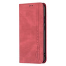 For Samsung Galaxy A03 166mm BF08 Magnetic RFID Flip Leather Phone Case(Red)