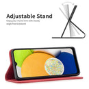 For Samsung Galaxy A03 166mm BF08 Magnetic RFID Flip Leather Phone Case(Red)