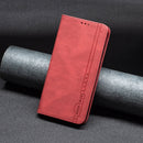 For Samsung Galaxy A03 166mm BF08 Magnetic RFID Flip Leather Phone Case(Red)