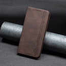 For Samsung Galaxy A03 166mm BF08 Magnetic RFID Flip Leather Phone Case(Brown)