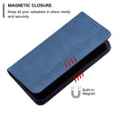 For Samsung Galaxy A03 166mm BF08 Magnetic RFID Flip Leather Phone Case(Blue)