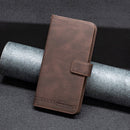 For Samsung Galaxy A03 166mm BF09 Magnetic Buckle RFID Flip Leather Phone Case(Brown)