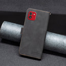 For Samsung Galaxy A03 166mm BF09 Magnetic Buckle RFID Flip Leather Phone Case(Black)