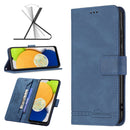 For Samsung Galaxy A03 166mm BF09 Magnetic Buckle RFID Flip Leather Phone Case(Blue)