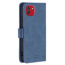 For Samsung Galaxy A03 166mm BF09 Magnetic Buckle RFID Flip Leather Phone Case(Blue)