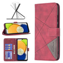 For Samsung Galaxy A03 166mm BF05 Magnetic Buckle Rhombus Texture Leather Phone Case(Red)