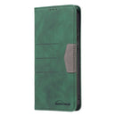 For Samsung Galaxy A03 166mm BF10 Color Block Magnetic Flip Leather Phone Case(Green)