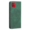 For Samsung Galaxy A03 166mm BF10 Color Block Magnetic Flip Leather Phone Case(Green)