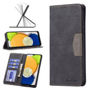 For Samsung Galaxy A03 166mm BF10 Color Block Magnetic Flip Leather Phone Case(Black)