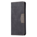 For Samsung Galaxy A03 166mm BF10 Color Block Magnetic Flip Leather Phone Case(Black)