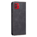 For Samsung Galaxy A03 166mm BF10 Color Block Magnetic Flip Leather Phone Case(Black)
