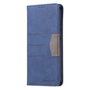 For Samsung Galaxy A03 166mm BF10 Color Block Magnetic Flip Leather Phone Case(Blue)