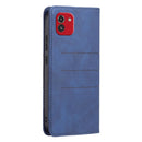 For Samsung Galaxy A03 166mm BF10 Color Block Magnetic Flip Leather Phone Case(Blue)