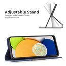 For Samsung Galaxy A03 166mm BF10 Color Block Magnetic Flip Leather Phone Case(Blue)