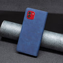 For Samsung Galaxy A03 166mm BF10 Color Block Magnetic Flip Leather Phone Case(Blue)