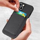 Carbon Fiber Leather Card Magsafe Case For iPhone 13(Black)